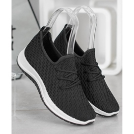 SHELOVET Sapato esportivo preto Openwork 2