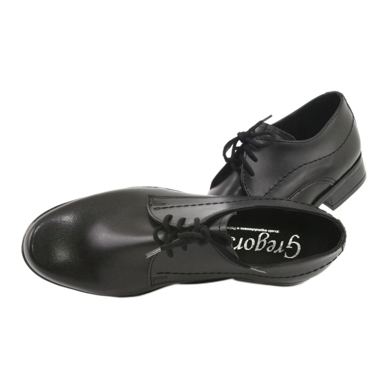 Sapatos para meninos 'Sapatos de couro Black Gregors 429 preto 5