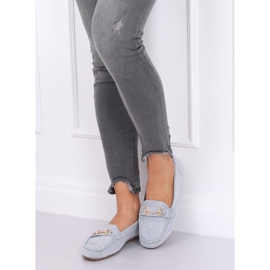 Mocassins de camurça azul 77-192 Blue 1