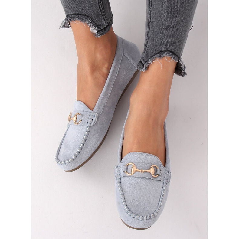 Mocassins de camurça azul 77-192 Blue 2