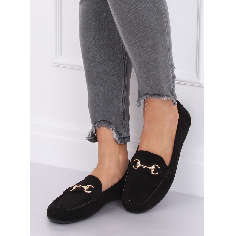 Mocassins pretos de camurça 77-192 pretos 1