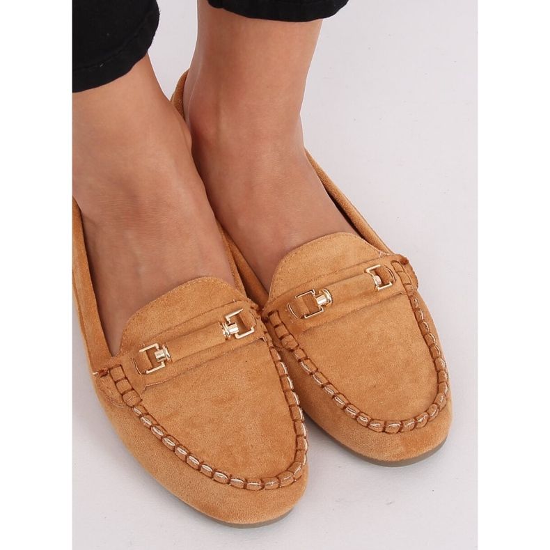 Mocassins camelo feminino 22-7 Camel castanho 1
