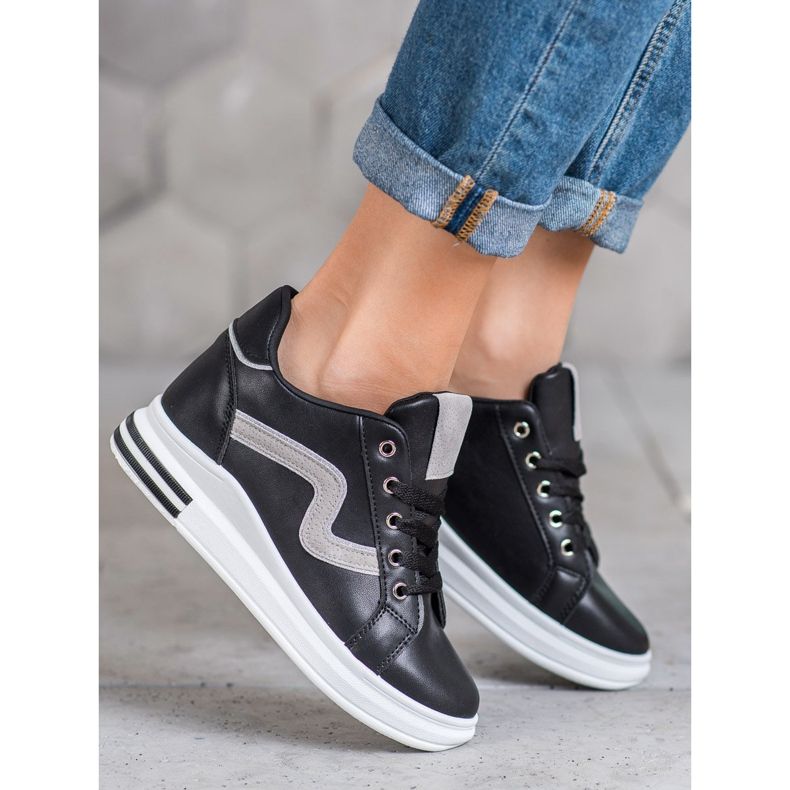 SHELOVET Calçados esportivos com cunha oculta preto 2