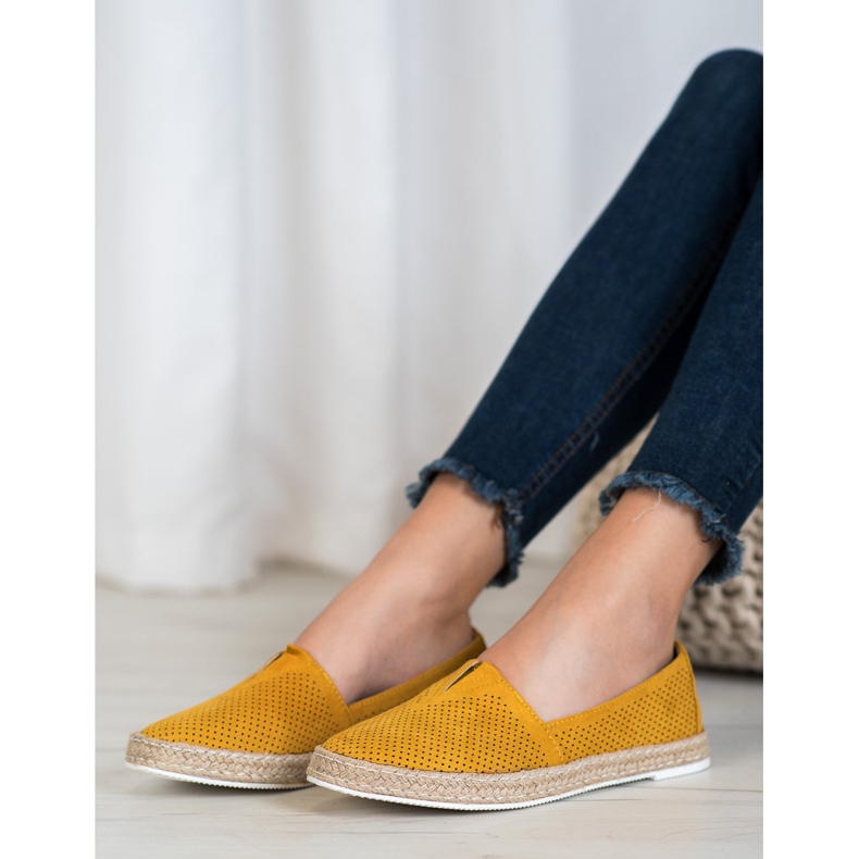 SHELOVET Slipons casuais amarelo 2