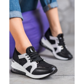 Weide Calçados Esportivos Pretos Com Brilho 1 Weide Calçados Esportivos Pretos Com Brilho 1