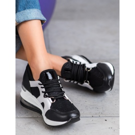 Weide Calçados Esportivos Pretos Com Brilho 2 Weide Calçados Esportivos Pretos Com Brilho 2