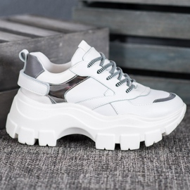 Weide Tênis brancos na plataforma 1