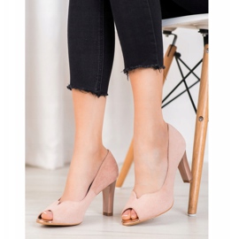 Bombas Open Toe VINCEZA rosa 1