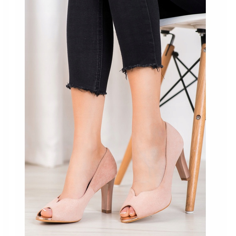 Bombas Open Toe VINCEZA rosa 1