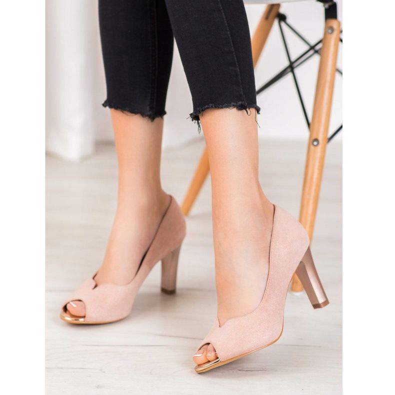 Bombas Open Toe VINCEZA rosa 2