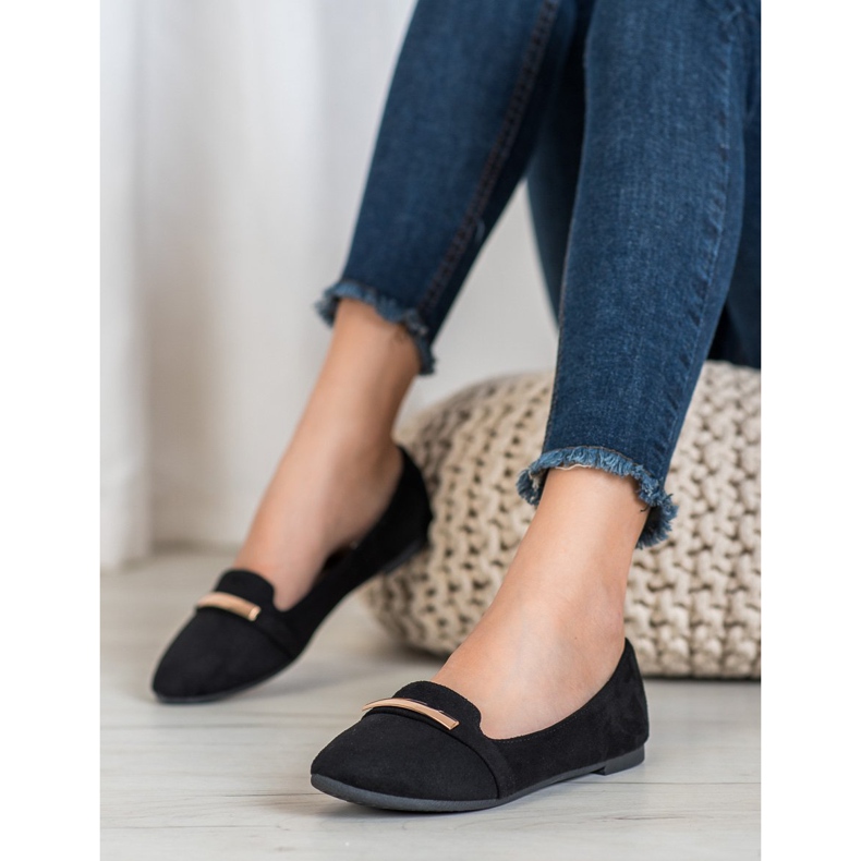 SHELOVET Bailarina Negra Com Ornamento preto 1