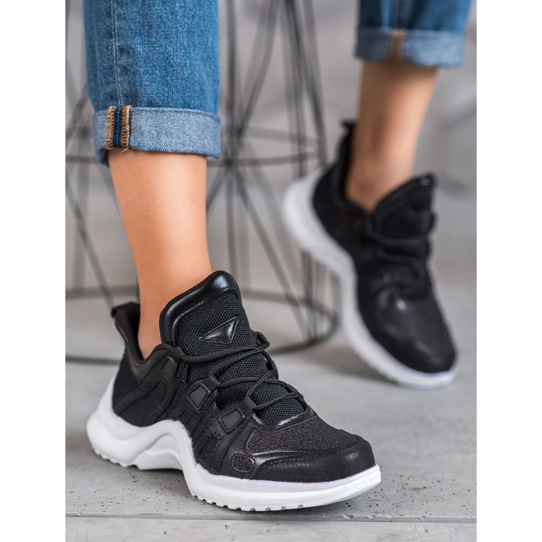 RTX WALK Tênis Pretos Com Brilho 1