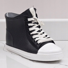 Tênis galocha preta com cordões SD527-1 preto 2