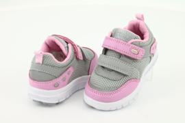 American Club ES23 dois tênis esportivos de velcro rosa cinza 4
