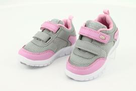 American Club ES23 dois tênis esportivos de velcro rosa cinza 3