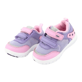 American Club ES23 dois tênis esportivos de velcro roxo rosa 3