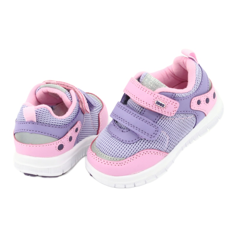 American Club ES23 dois tênis esportivos de velcro roxo rosa 4