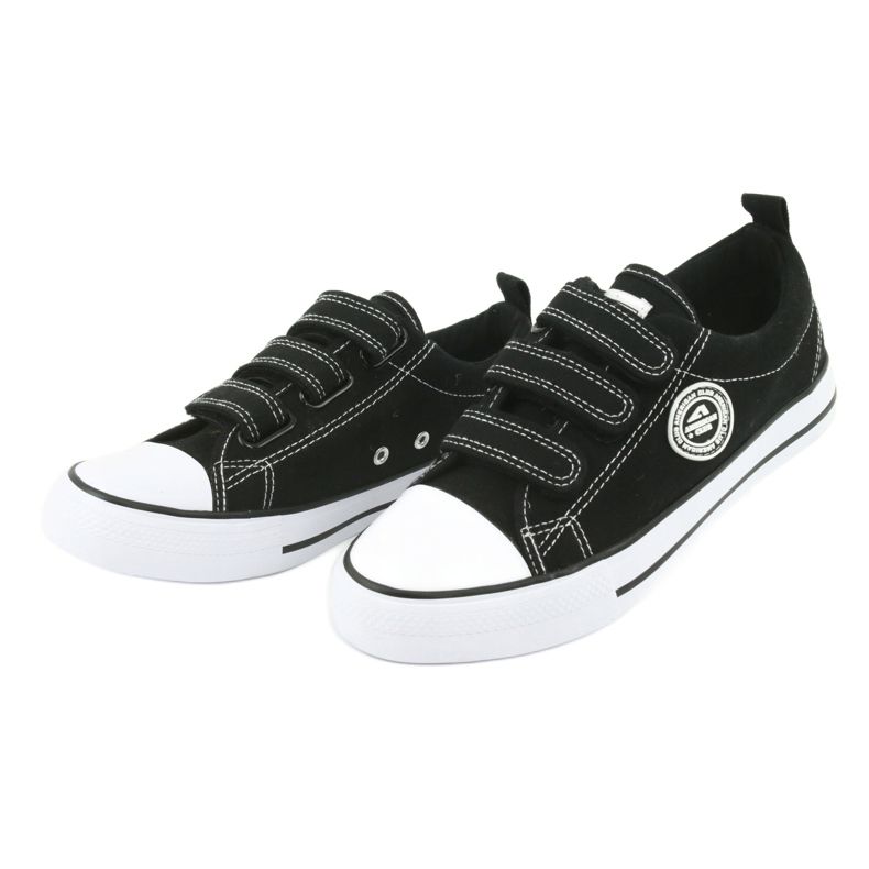 American Club Tênis preto de velcro americano LH31 3