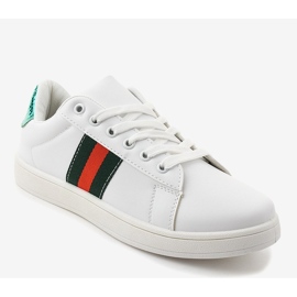 Tênis clássico branco D1903-313 preto vermelho verde 1