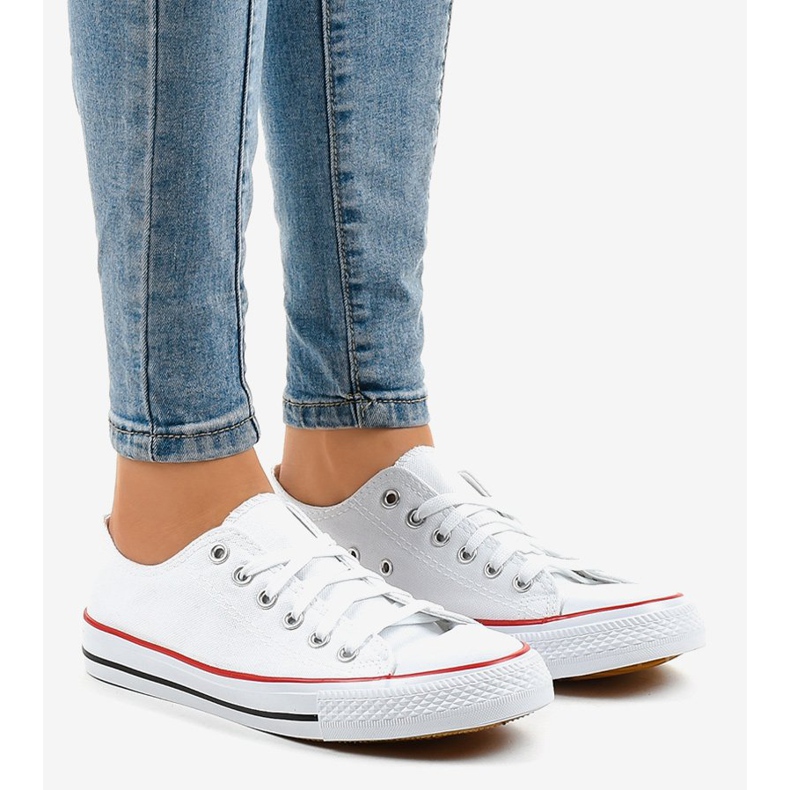 Tênis clássico feminino branco ZC-2 1