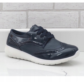 Sapatos esportivos femininos azul marinho YD-7 azul-marinho 1