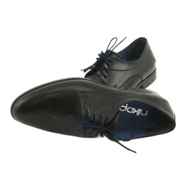 Nikopol Sapatos de couro preto 1736 6