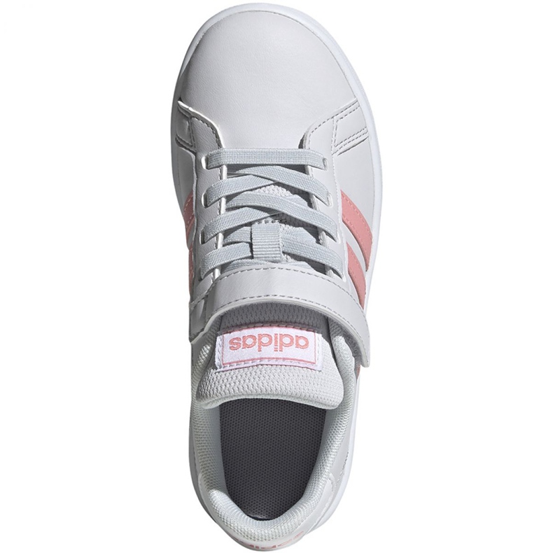 Sapatos Adidas Grand Court C Jr EG6737 branco rosa 1