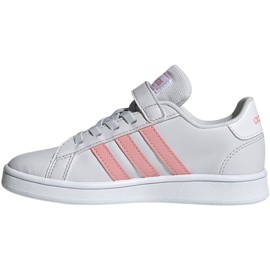 Sapatos Adidas Grand Court C Jr EG6737 branco rosa 2