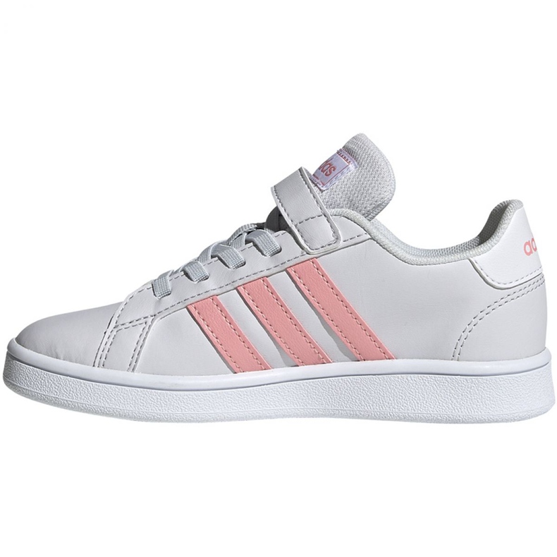 Sapatos Adidas Grand Court C Jr EG6737 branco rosa 2