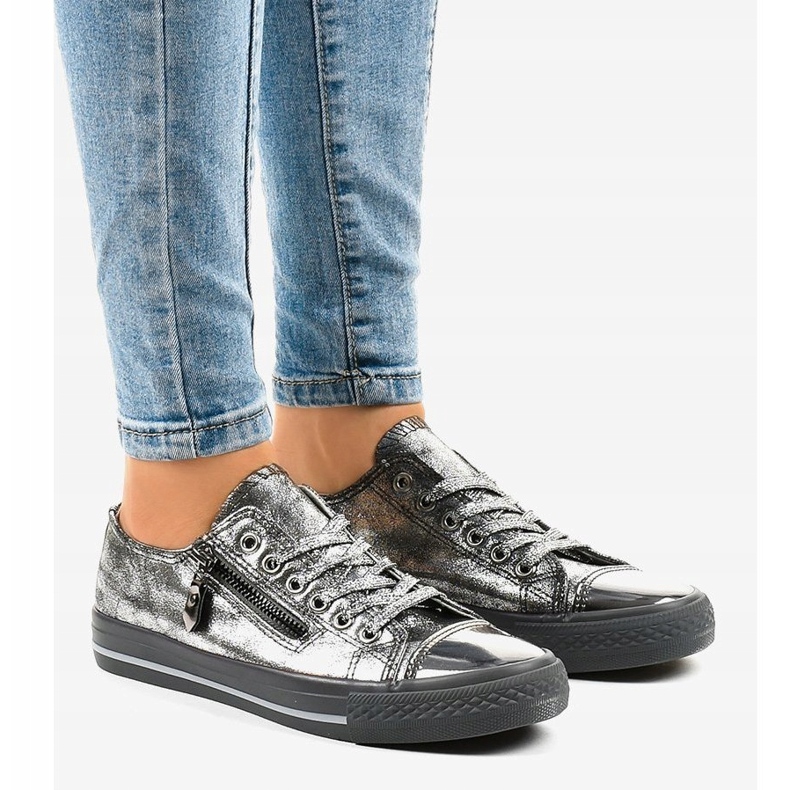 Tênis cinza brilhante TL-64 1