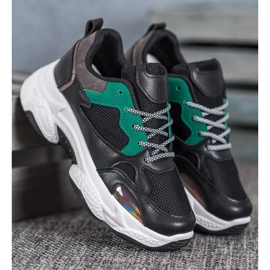 SHELOVET Tênis esportivos pretos 1