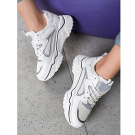 Weide Tênis elegantes com malha branco 1 Weide Tênis elegantes com malha branco 1