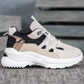 Weide Tênis de amor da moda castanho preto multicolorido 2