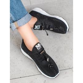 SUPER COOL Sapatos amarrados com cristais preto 1