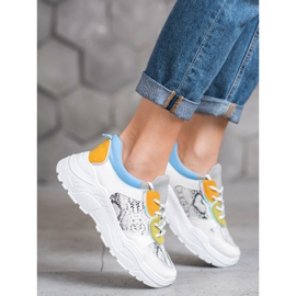 SHELOVET Tênis da moda branco multicolorido 1