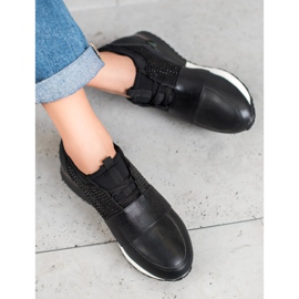 RTX WALK Tênis Pretos Com Cristais 1