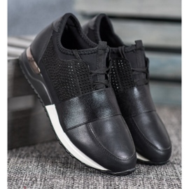 RTX WALK Tênis Pretos Com Cristais 2