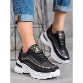 SHELOVET Calçados Esportivos da Moda preto 1