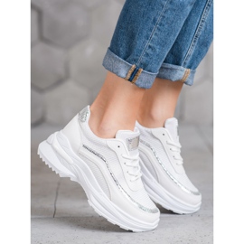 SHELOVET Calçados Esportivos da Moda branco amarelo 2