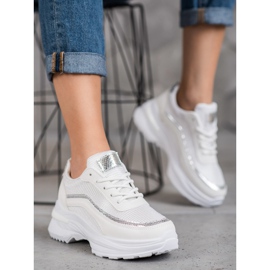 SHELOVET Calçados Esportivos da Moda branco amarelo 1