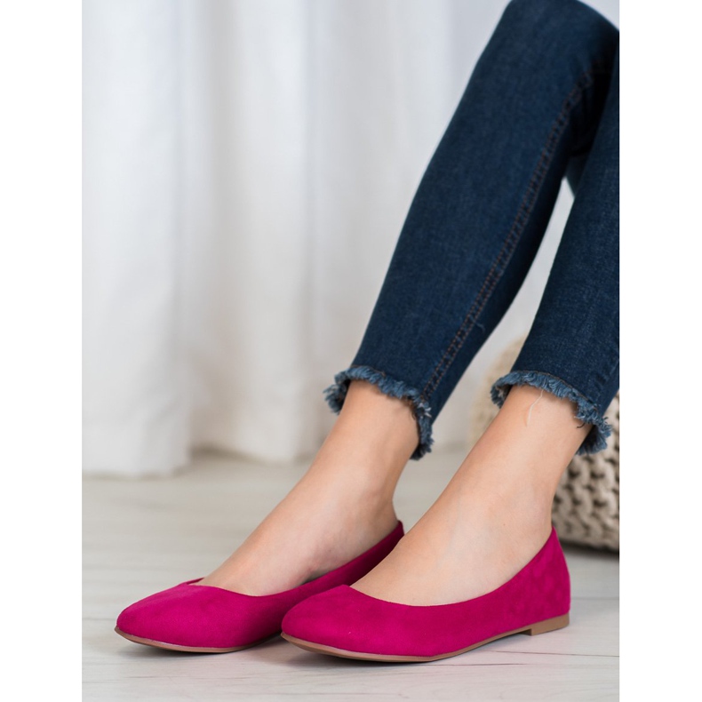 Best Shoes Bailarinas de camurça roxo 2