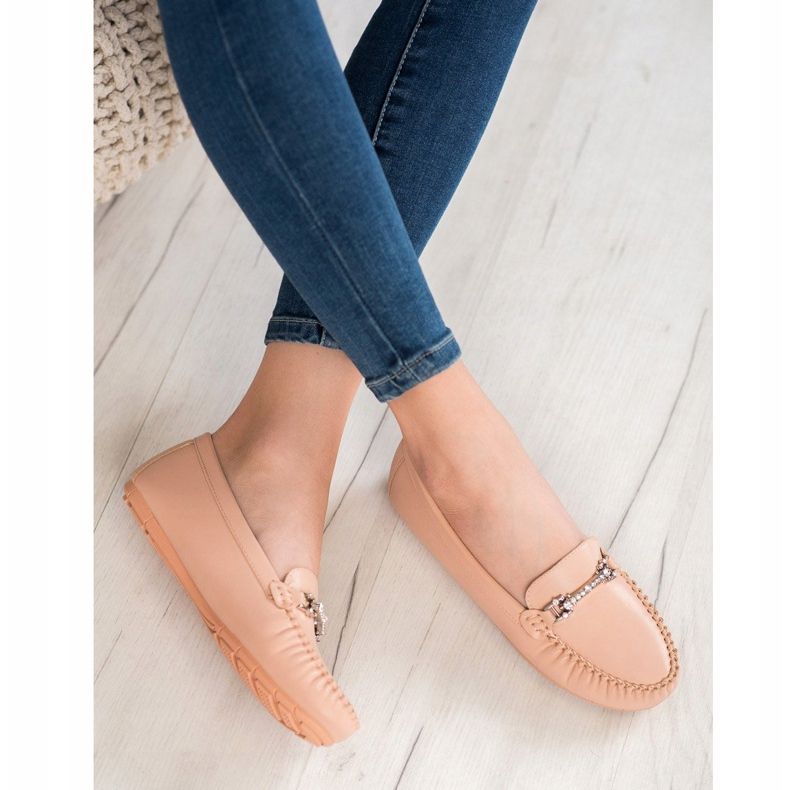 Fama Mocassins Com Zircônia Cúbica rosa 1