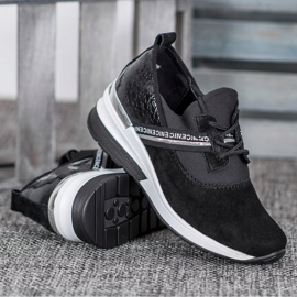 Filippo Tênis de couro legal preto 2