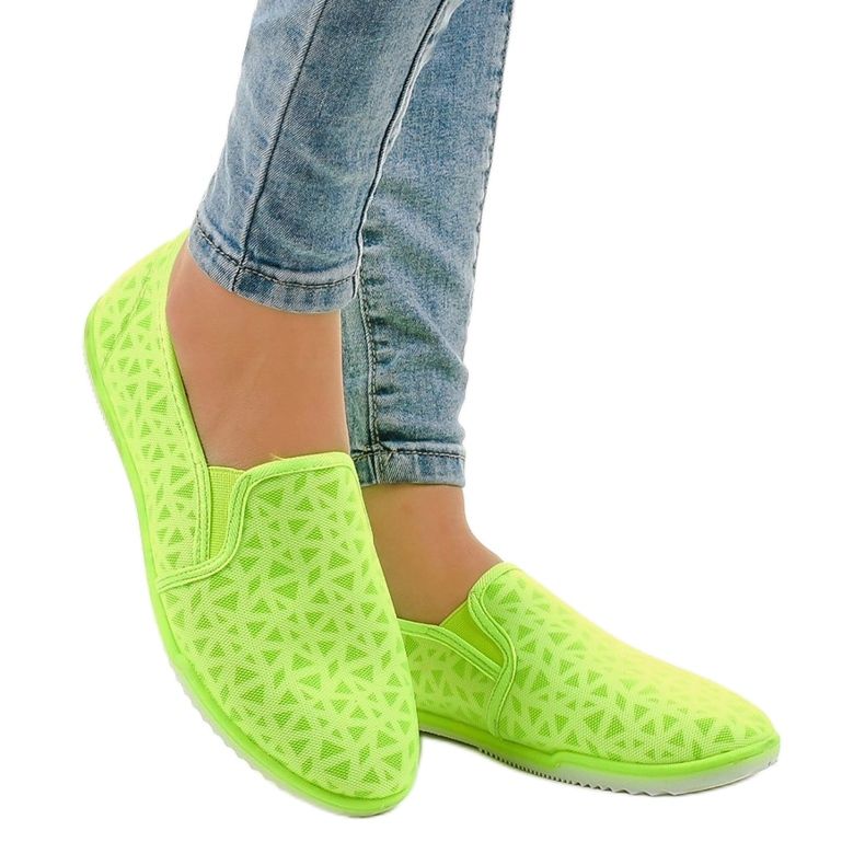 Tênis de Lycra Slip-On Verde HB-5 1