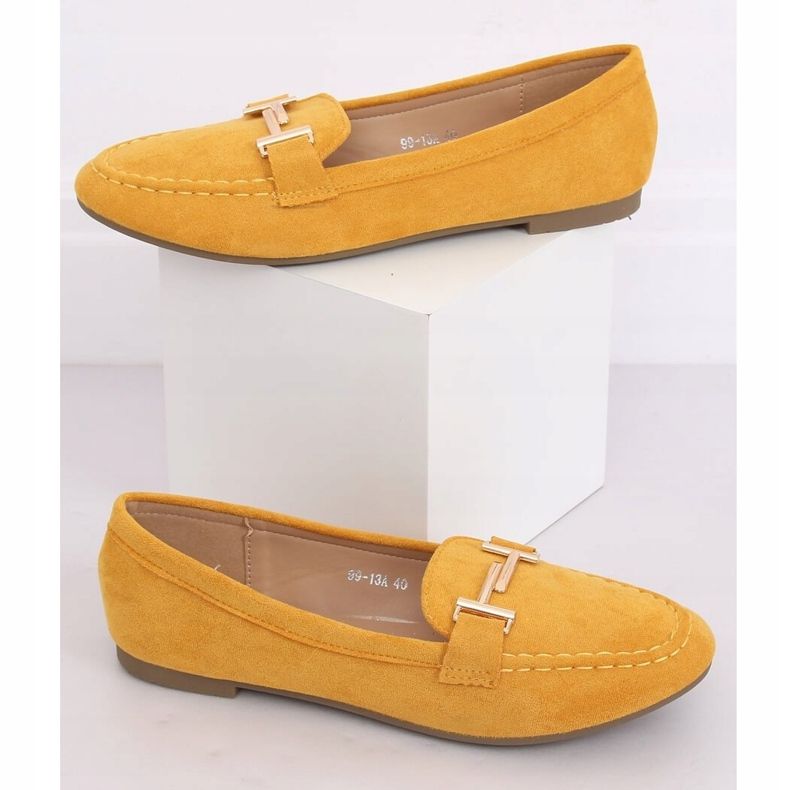 Mocassins femininos mel 99-13A amarelo 1