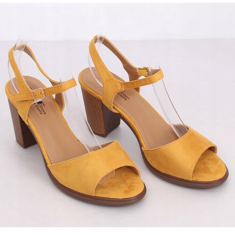 Sandálias de salto alto mel 660-6 Amarelo 1