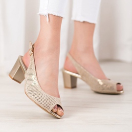 Goodin Openwork de salto alto amarelo 2