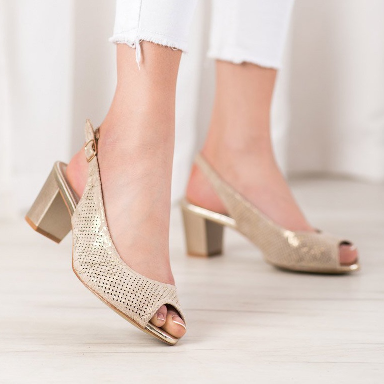 Goodin Openwork de salto alto amarelo 2