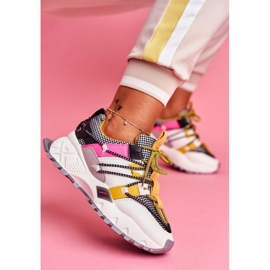 SEA LA91 calçado desportivo branco para mulher preto multicolorido amarelo 1