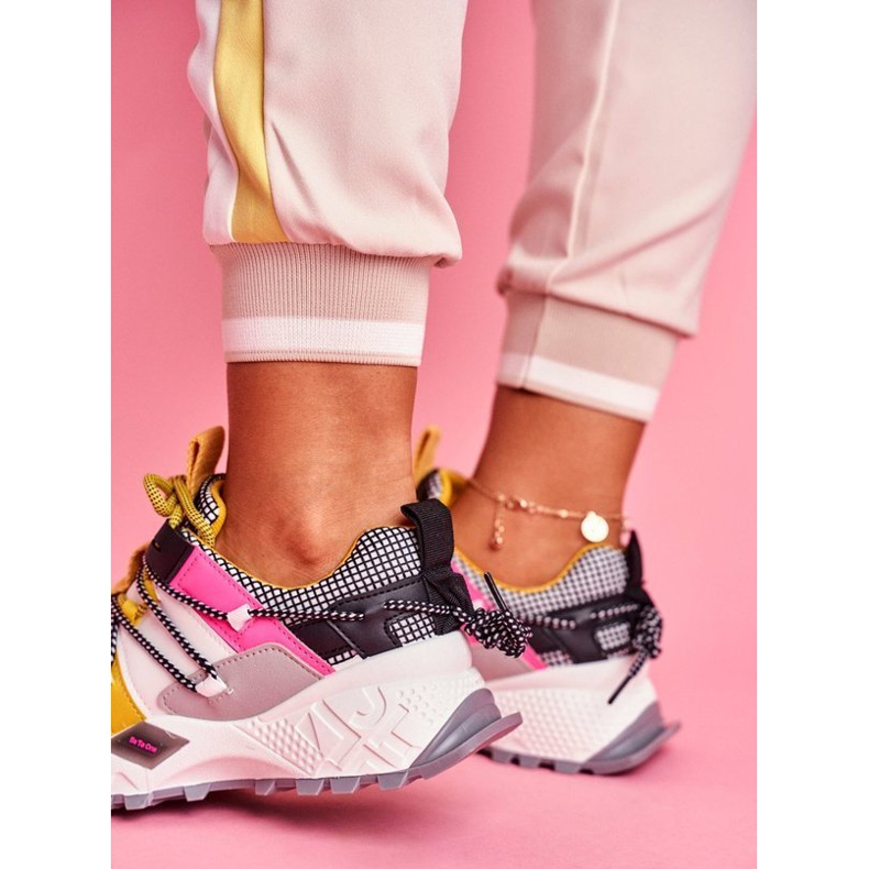 SEA LA91 calçado desportivo branco para mulher preto multicolorido amarelo 2